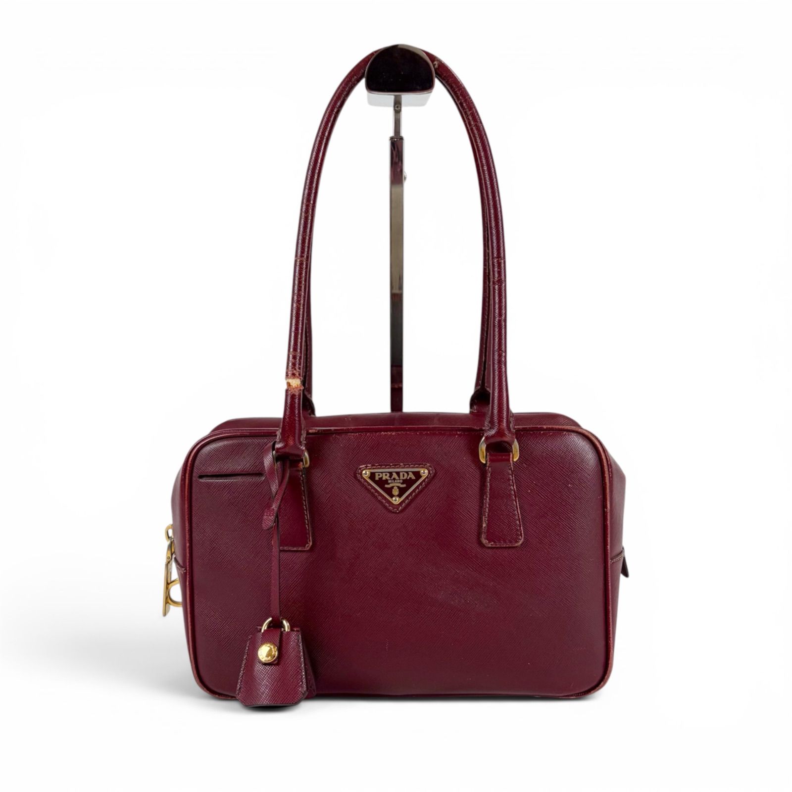 プラダ PRADA トライアングルロゴ トップハンドルバッグ サフィアーノ 