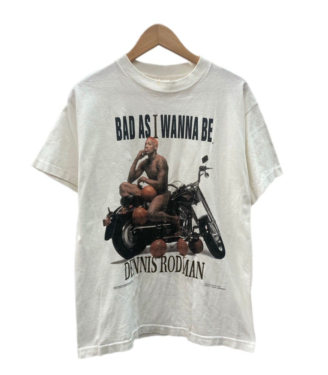 US US古着 90s 90年代 Dennis Rodman Bad As I Wanna Be デニス・ロッドマン USA製 Murina 白 Tシャツ プリント ホワイト Mサイズ 104MT-3390