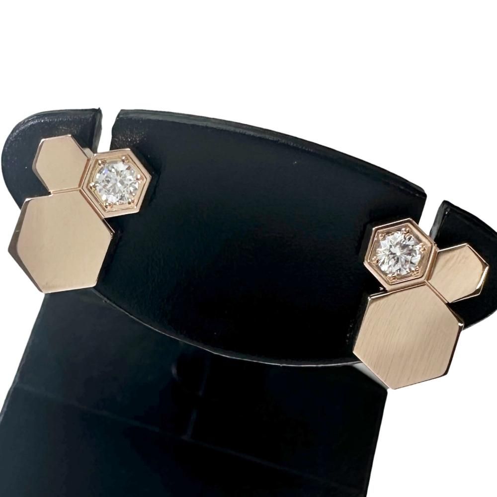 【Chaumet/ショーメ】ビーマイラブ ダイヤモンド 0.1×2ct ピアス K18PGピンクゴールド 18金 3.3g レディース 【中古】【真子質店】【GD】