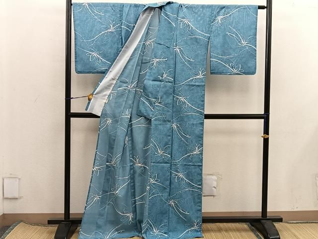 平和屋着物＊夏物 小紋 草花文 絽 洗える着物 BAAX8051mz - メルカリ