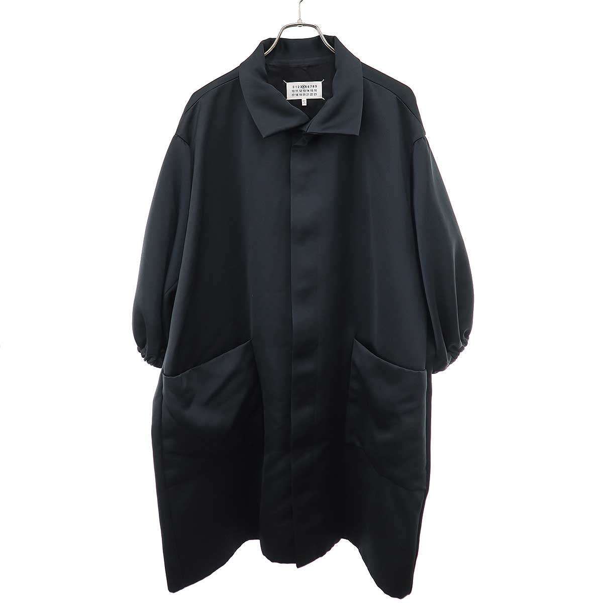 Maison Margiela 4 メゾン マルジェラ 21SS サテンオーバーコート S51CU0251 S48437 ブラック 38 58,300円