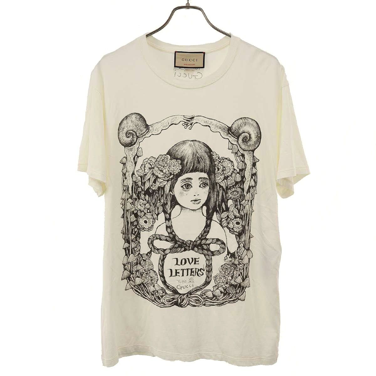 GUCCI グッチ ヒグチユウコ LOVE LETTERS プリントTシャツ 615044 XJDSV ホワイト M