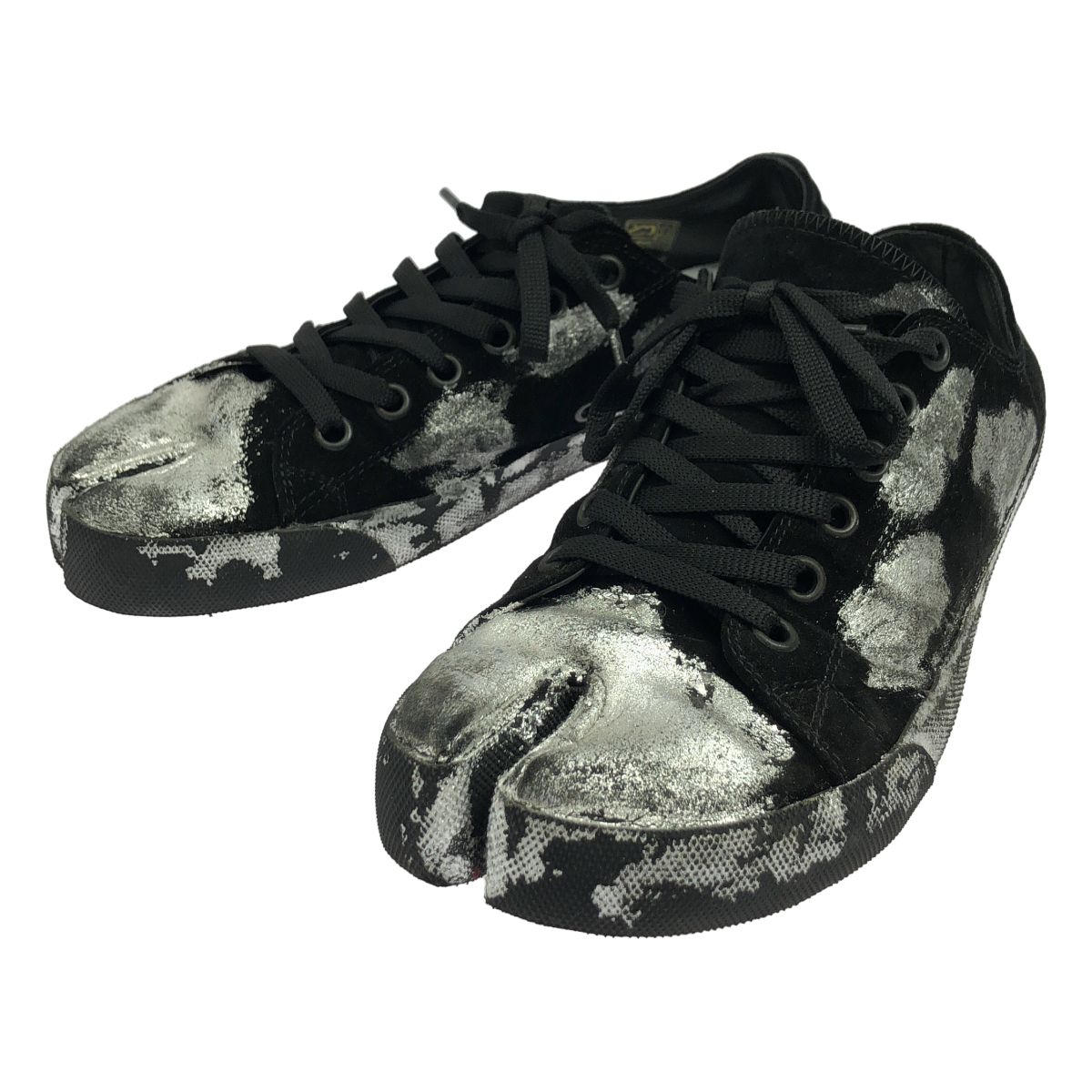 Maison Margiela 22 メゾン マルジェラ 20SS TABI タビペイント スウェードレザースニーカー  ブラック 41 Maison Margiela 22 メゾン マルジェラ 20SS TABI タビペイント