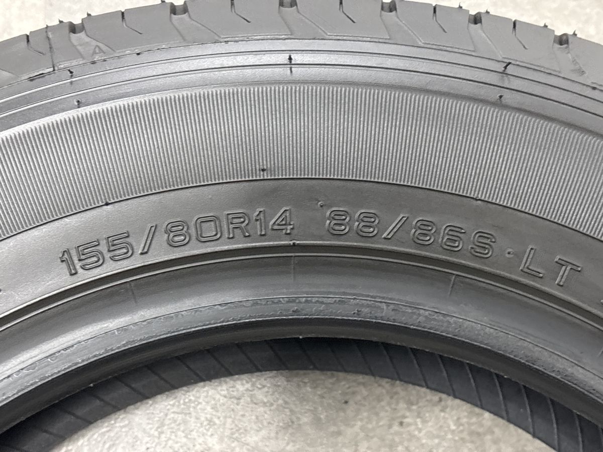 2026年製 新車外し品】ダンロップ SP175L 155/80R14 LT 4本セット