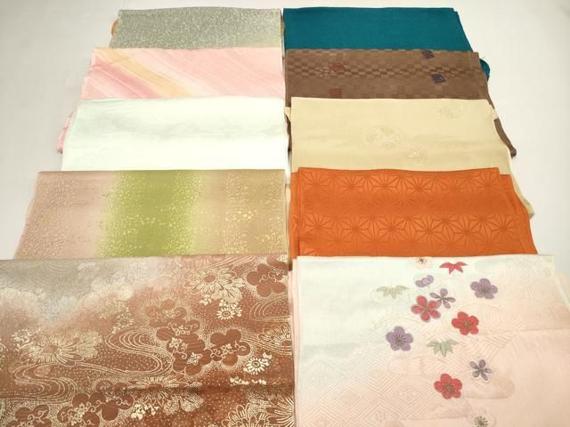 平和屋着物★和装小物　帯揚げ10枚セット　丹後ちりめん　正絹　逸品　DABI0038xg