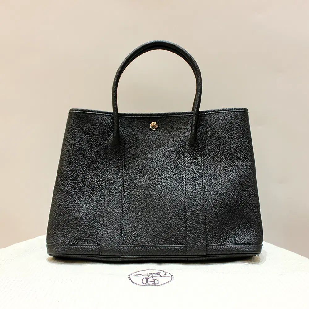 ブランドダオルトンネ Hermes ガーデンパーティー 30 ブラック U刻印