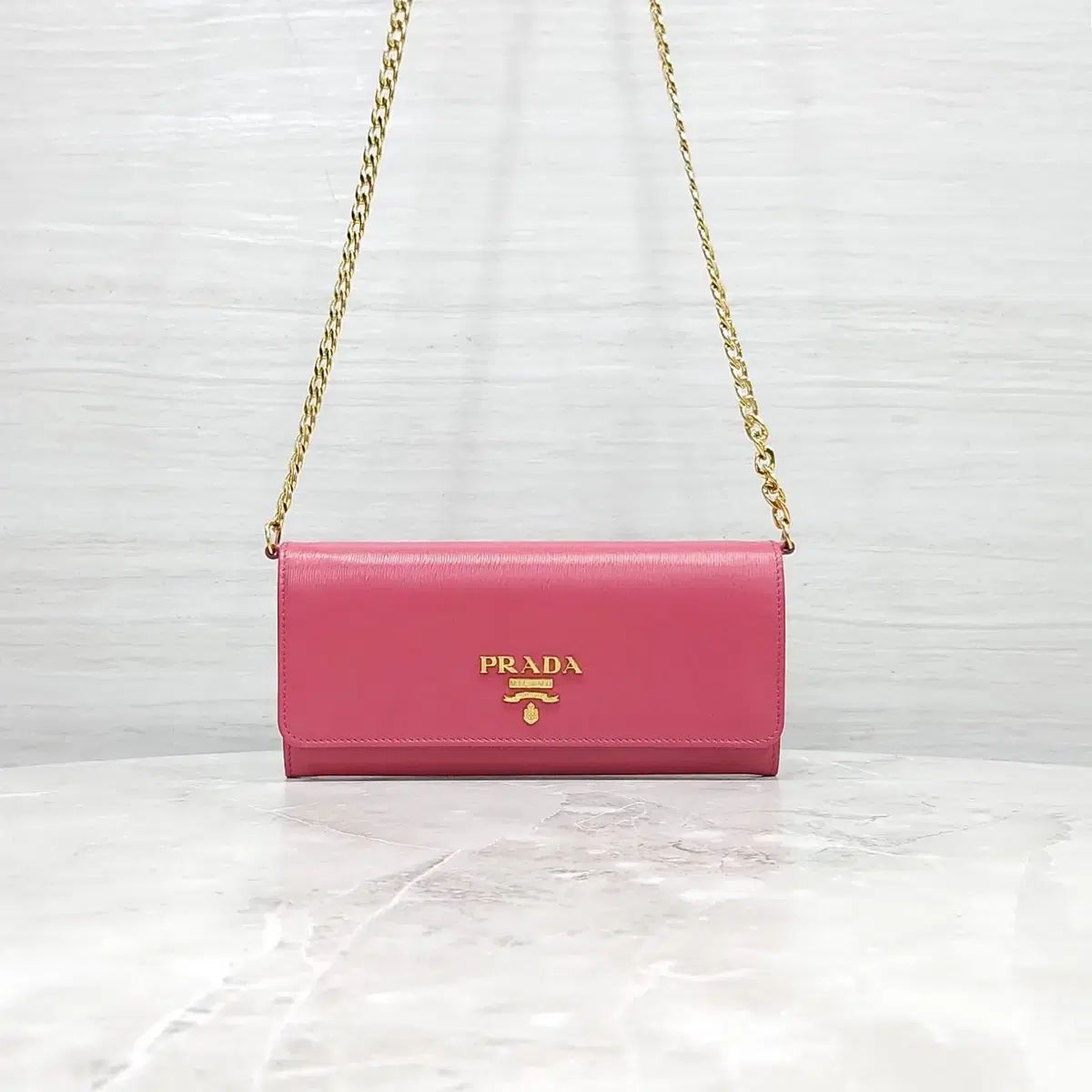 PRADA プラダ サフィアーノ WOC チェーン クロスバック ピンク 1M1290