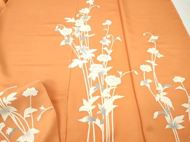 平和屋着物▽付下げ 反物 着尺 刺繍 草花文 金銀彩 高島屋扱い 逸品 未