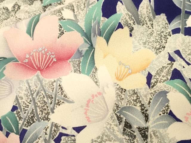 平和屋着物□豪華振袖 枝花文 暈し染め 銀彩 正絹 逸品 CABI8224ev