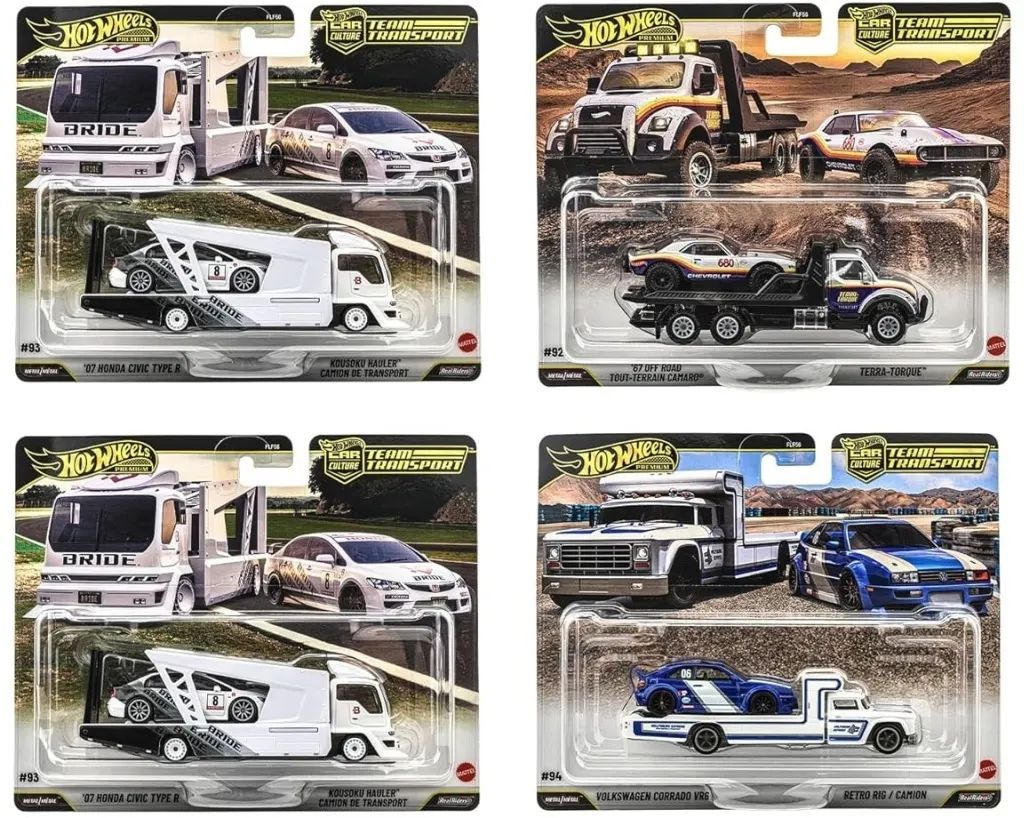 【新品】ミニカー 1/64 Hot Wheels チームトランスポート 4個アソート [FLF56-987L]
