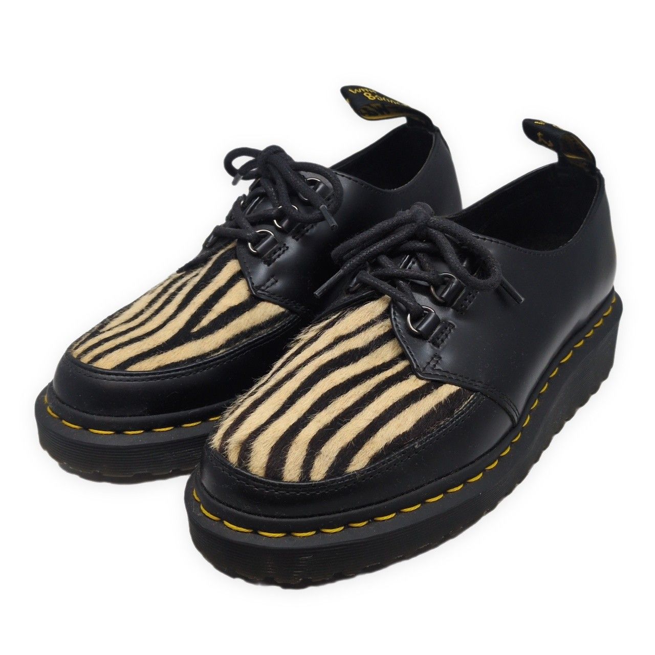 Dr. Martens ゼブラ柄 ローファーUK6 25cm Dr.Martens ドクターマーチン RAMSEY ZEB クリーパーシューズ ラムジー