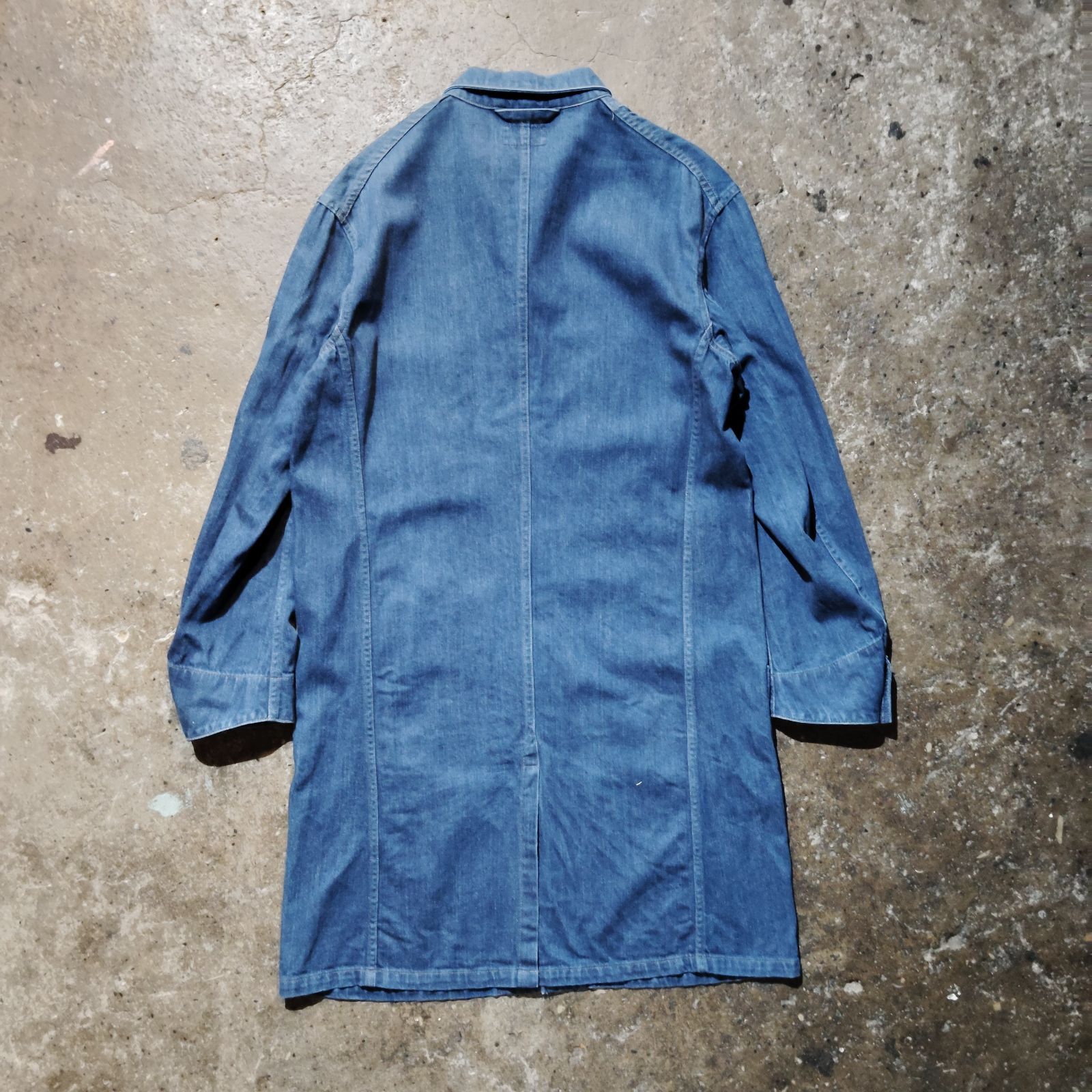 ブルーブルー BLUEBLUE デニム ショップコート カーコート　テーラード BLUE BLUE デニムショップコート ブルーブルー - メルカリ