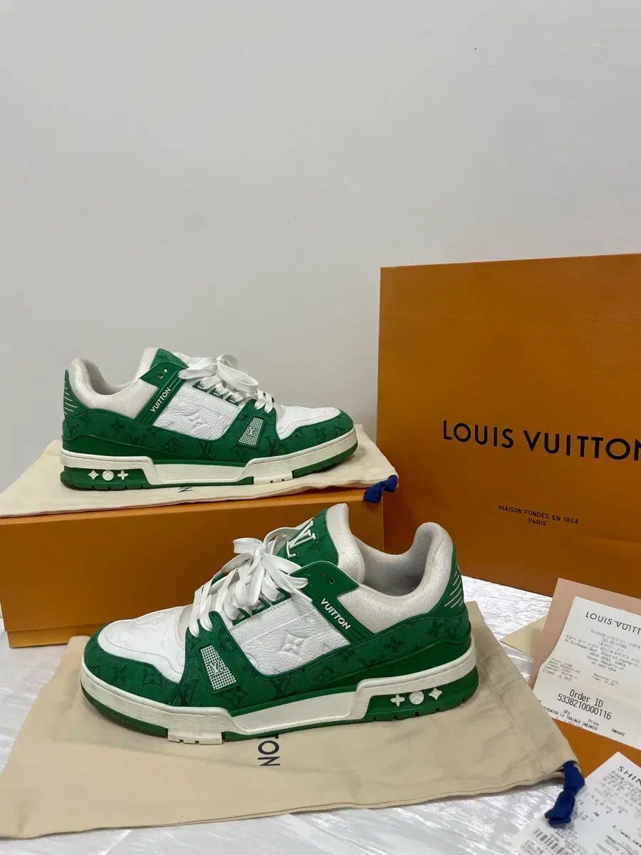 Louis Vuitton トレーナー スニーカー デニム グリーン UK10