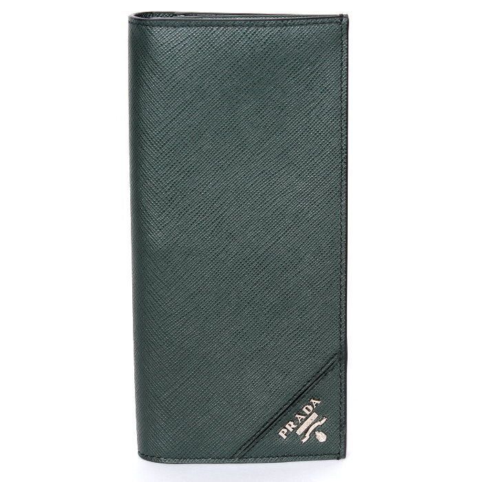 PRADA プラダ サフィアーノレザー 長財布 2MV836 QME F077U エメラルドグリーン/SMERALDO ロゴメタル 小銭入れ付き ウォレット メンズ レディース ユニセックス【新品・本物】売れ筋
