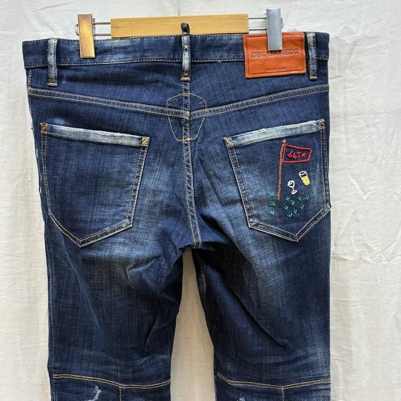 ディースクエアード デニム ジーンズ 48 DSQUARED2 ダークブルー 