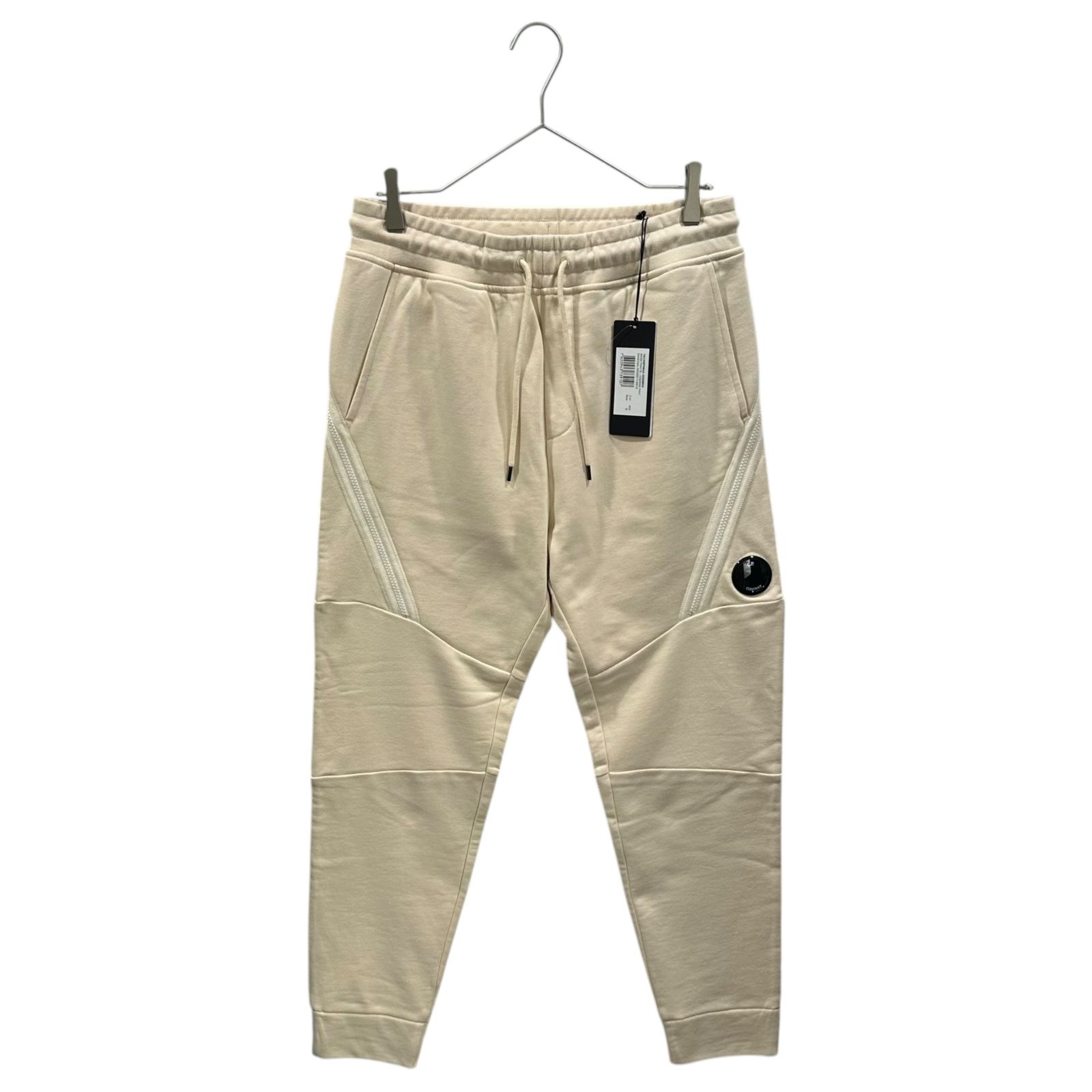 C.P.COMPANY(シーピーカンパニー) 2024SS Diagonal Raised Fleece Sweatpants サイドジップ スウェット パンツ 16CMSP084A 005086W S アイボリー