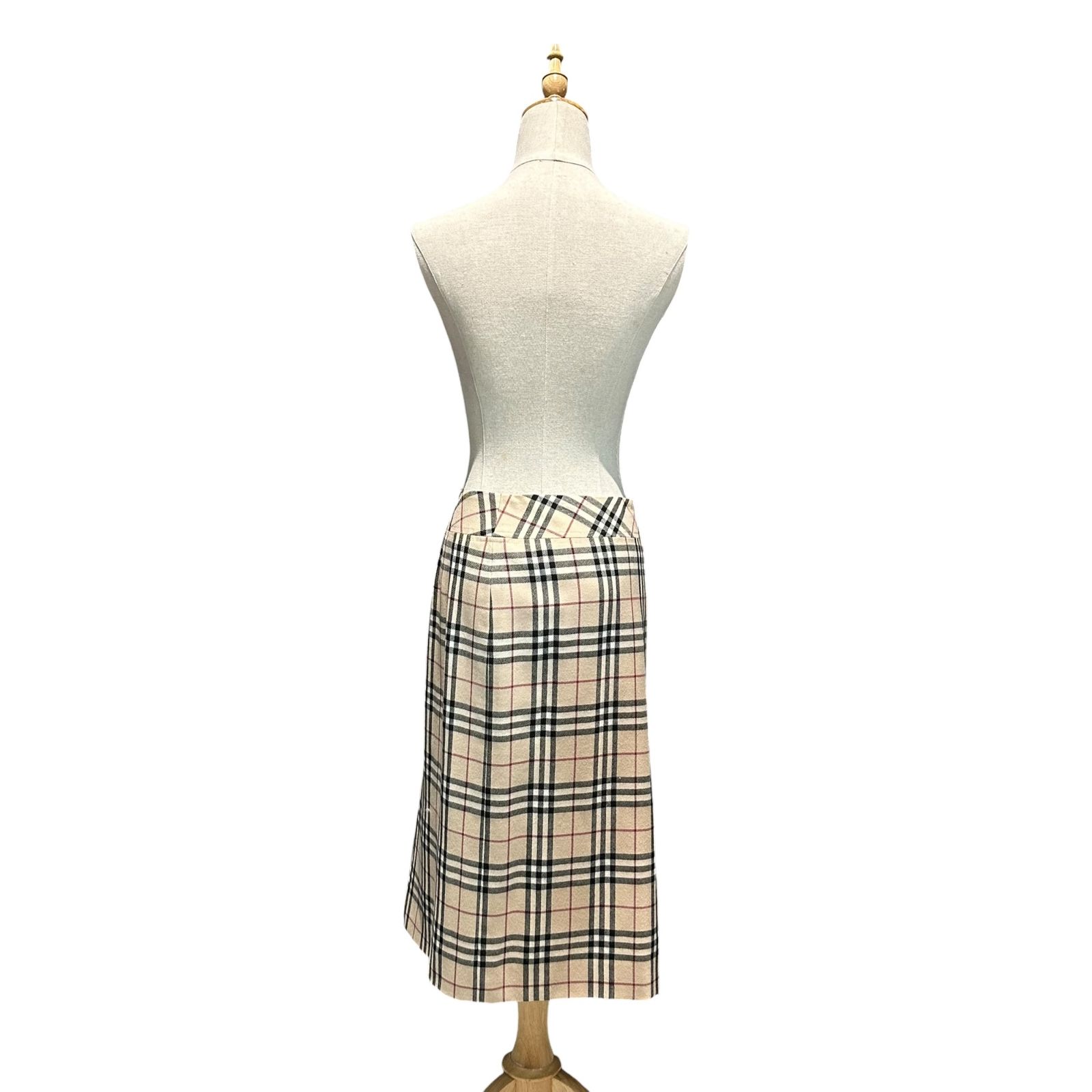 Burberry’s(バーバリーズ) Old Nova Check Wool Skirt オールド ノヴァ チェック ウール スカート FXA20-085 38(M程度) ベージュ