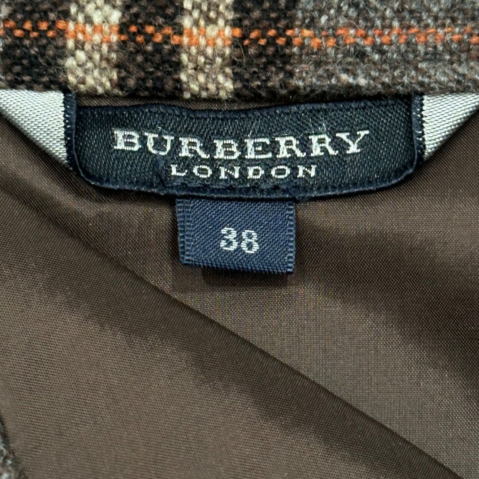 BURBERRY LONDON(バーバリーロンドン) Old Check Wool Nép Skirt オールド チェック ウール ネップ スカート FXA18-095 38(M程度) グレー×ブラック×レッド
