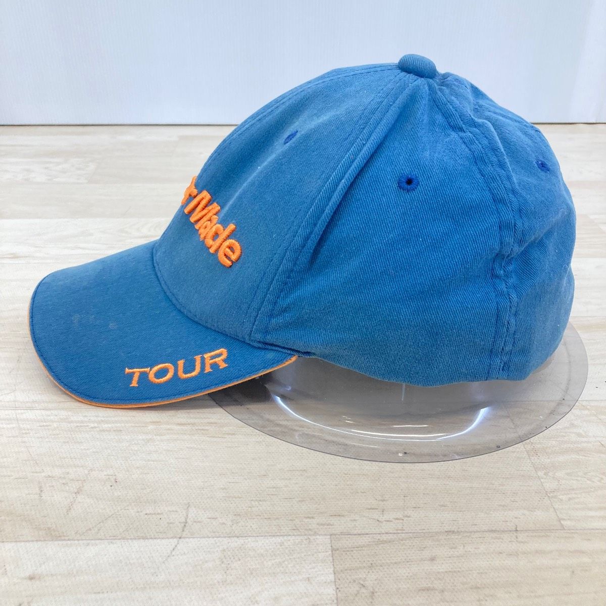 テーラーメイド/TaylorMade ゴルフキャップ ブルー×オレンジ TOUR 刺繍