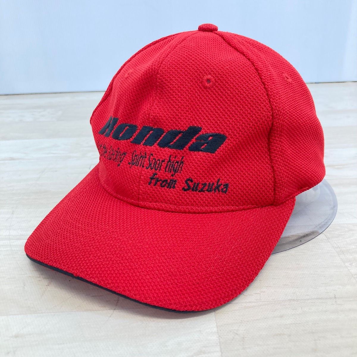 美品 Honda/ホンダ キャップ レッド 赤 メッシュ地 刺繍ロゴ from
