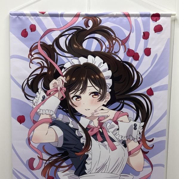 中古】水原千鶴 ほぼ等身大タペストリーA 【描き下ろし】 「彼女、お