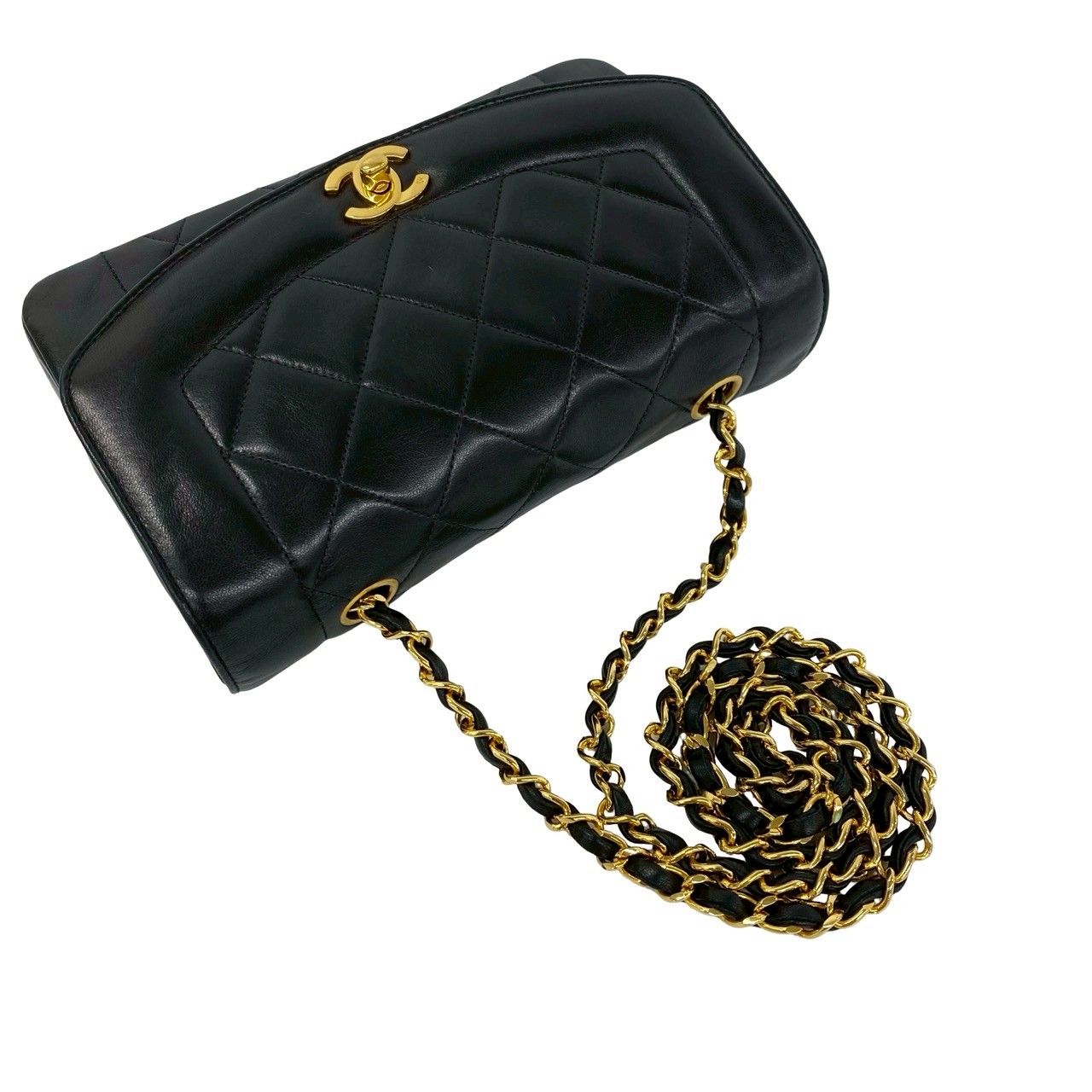 極 美品 箱付き カード シール有 2番台 CHANEL シャネル ダイアナ ココ