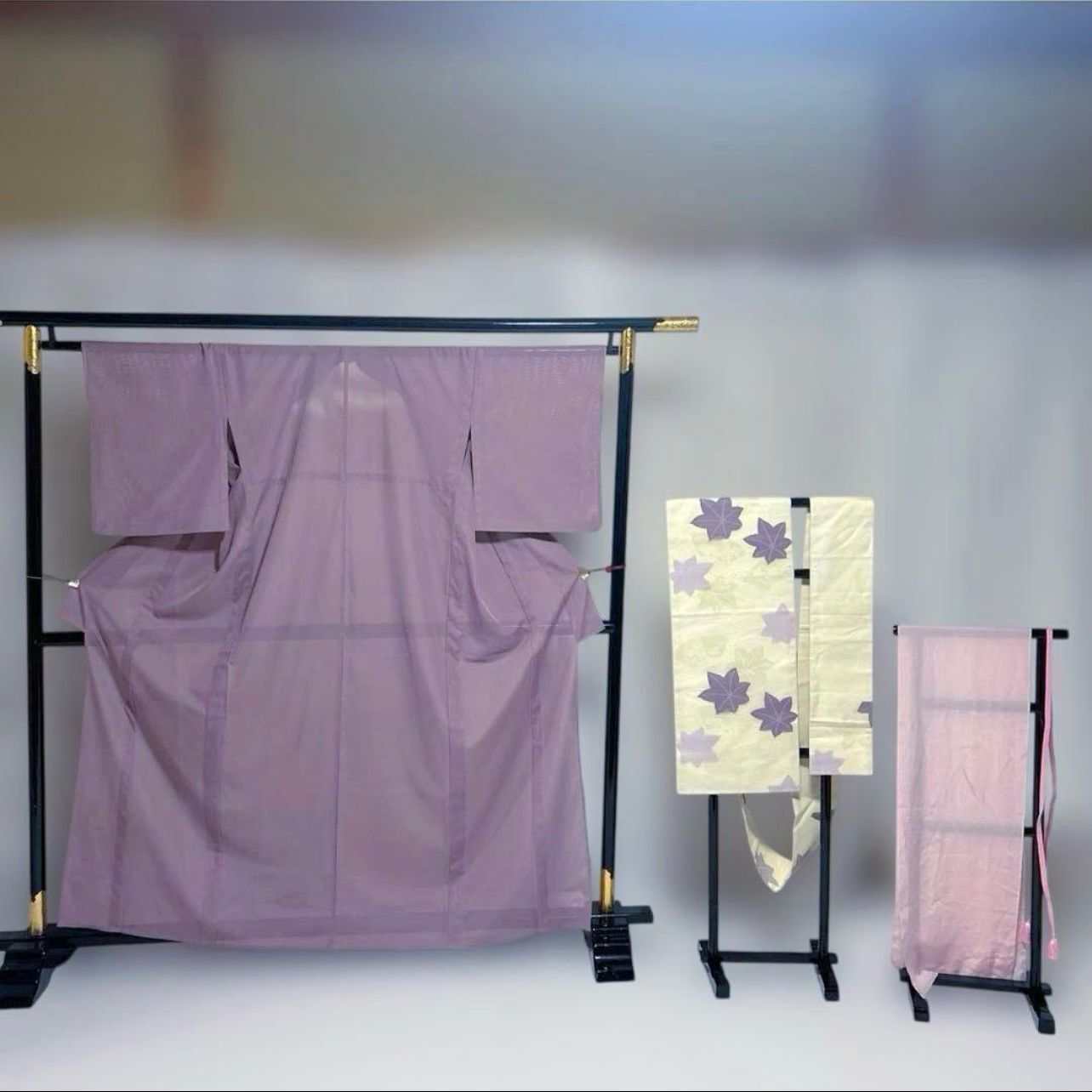 東レ 絽 色無地 フルセット 洗える夏着物 美品 夏帯 夏帯締め 夏帯揚げ 