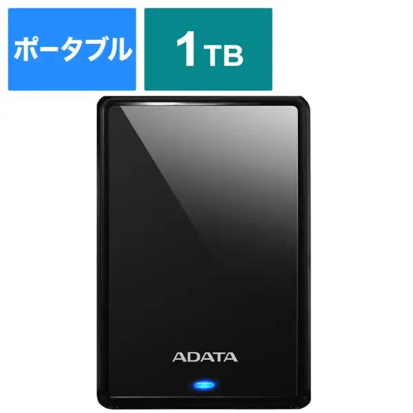 【新品　即日配送】ADATA｜エイデータ　AHV620S-1TU31-CBK 外付けHDD USB-A接続 HV620S ブラック [ポータブル型 /1TB]