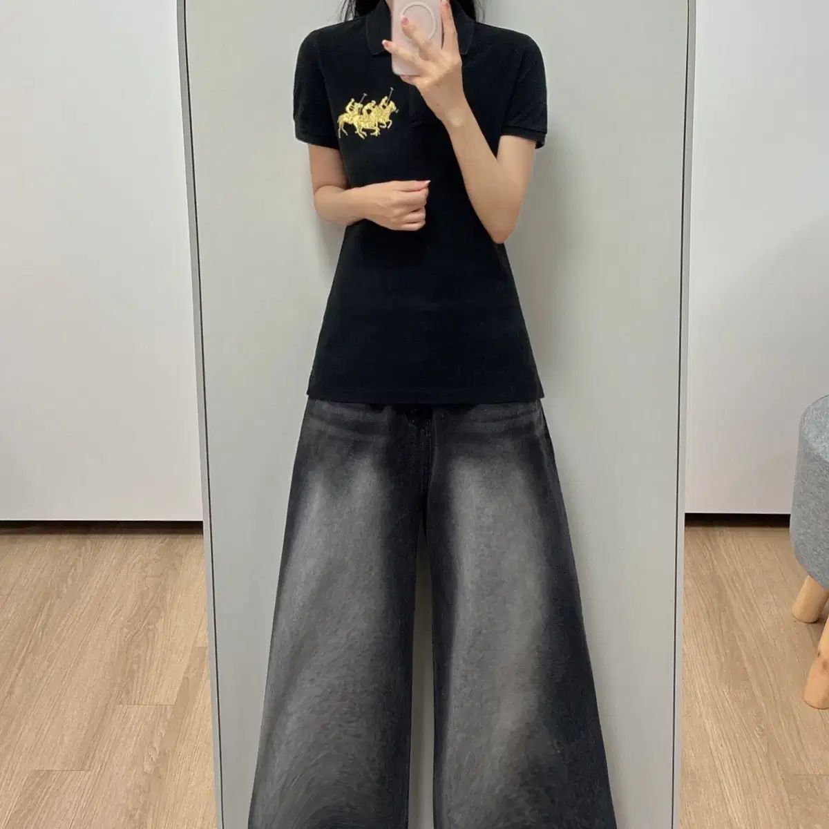 POLO RALPH LAUREN ポロラルフローレン ゴールド BIGポニー チーフキー ブラック KARA 半袖 Tシャツ 8,907円