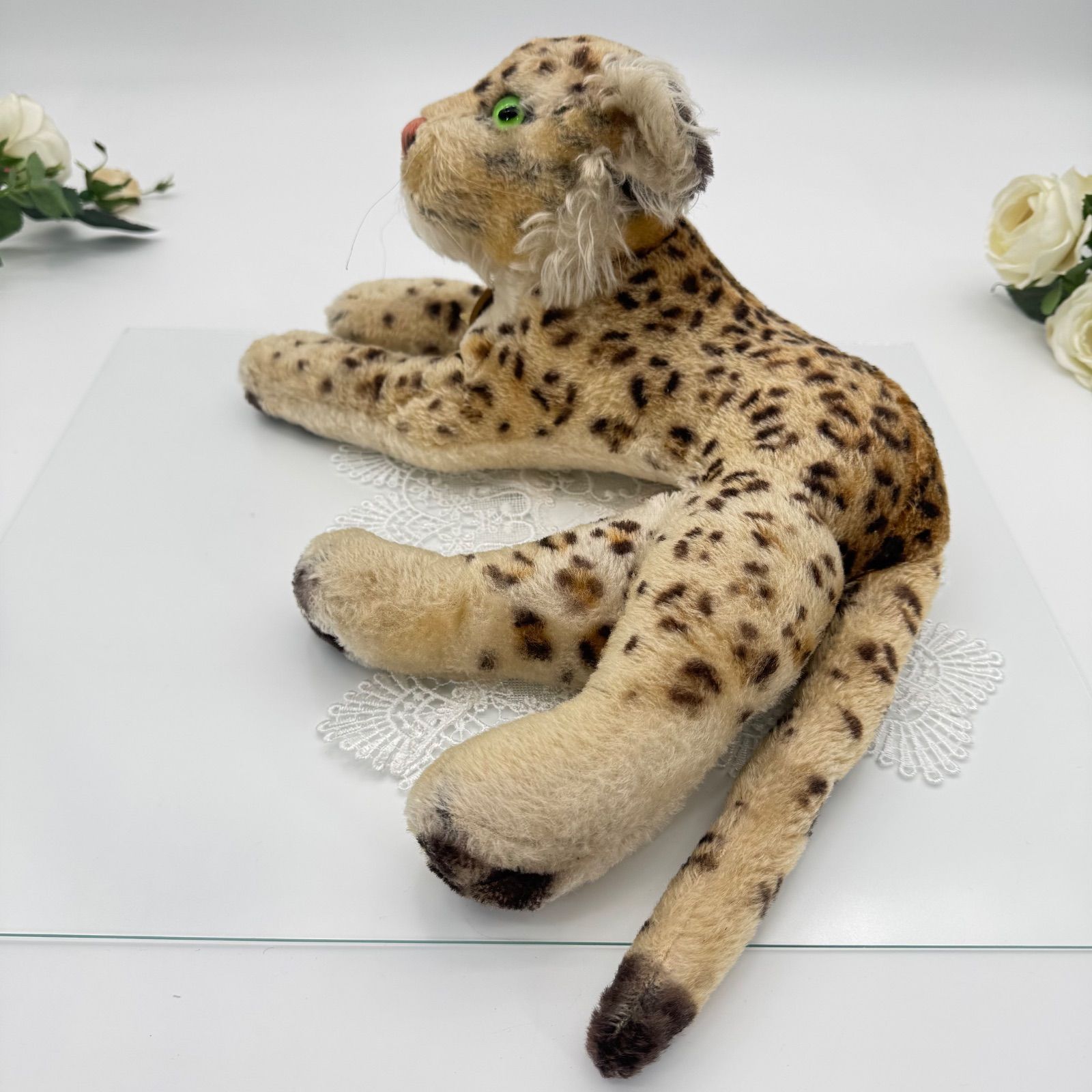 送料無料☆シュタイフ☆Leopard 28cm☆くつろぎポーズのレオパード