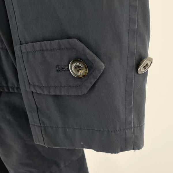 中古】BURBERRY ステンコート サイズM 紺 バーバリー 汚れあり[91