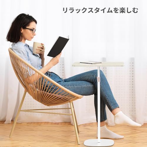 メルカリ最安値☆ 昇降式 サイド テーブル ノート パソコン スタンド ノートパソコン用スタンディングデスク サイドテーブル ベッドサイド