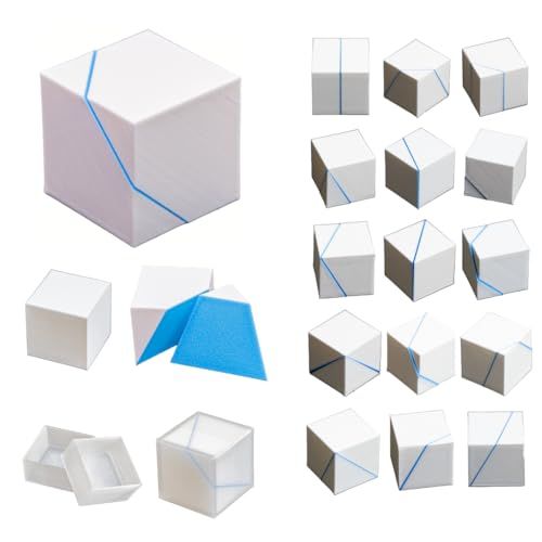 中学受験 立方体切断面 3Dモデル教材 算数 立体図形対策 全15種類セット 空間認識トレーニング 見て触って理解できる学習教材 半透明ケース付きｍａ