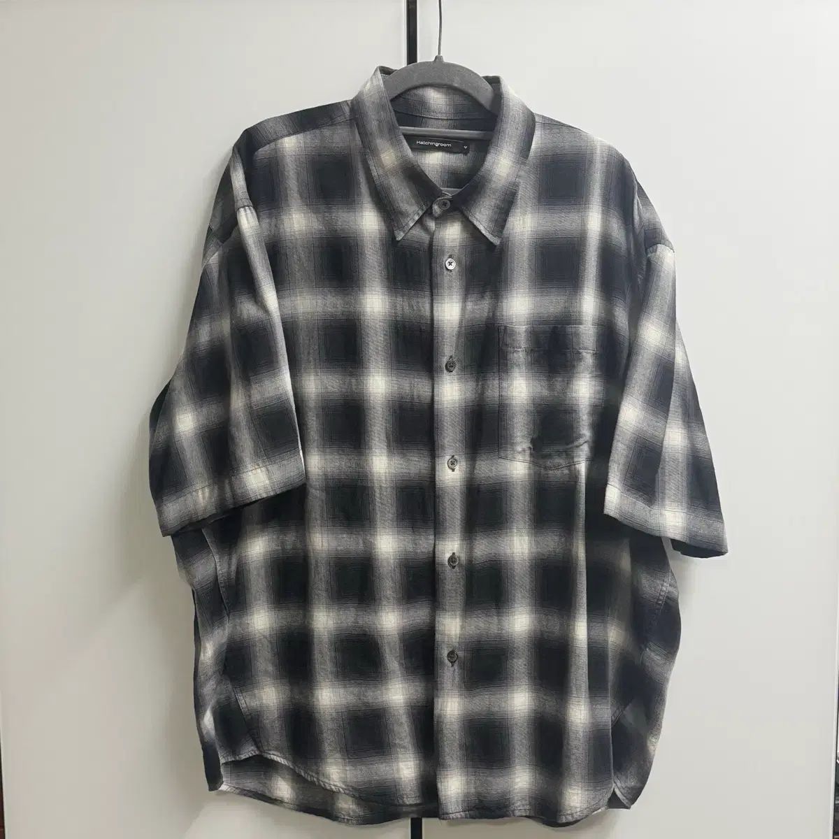 Hatchingroom オンブレ 半袖 CHECK シャツ 4