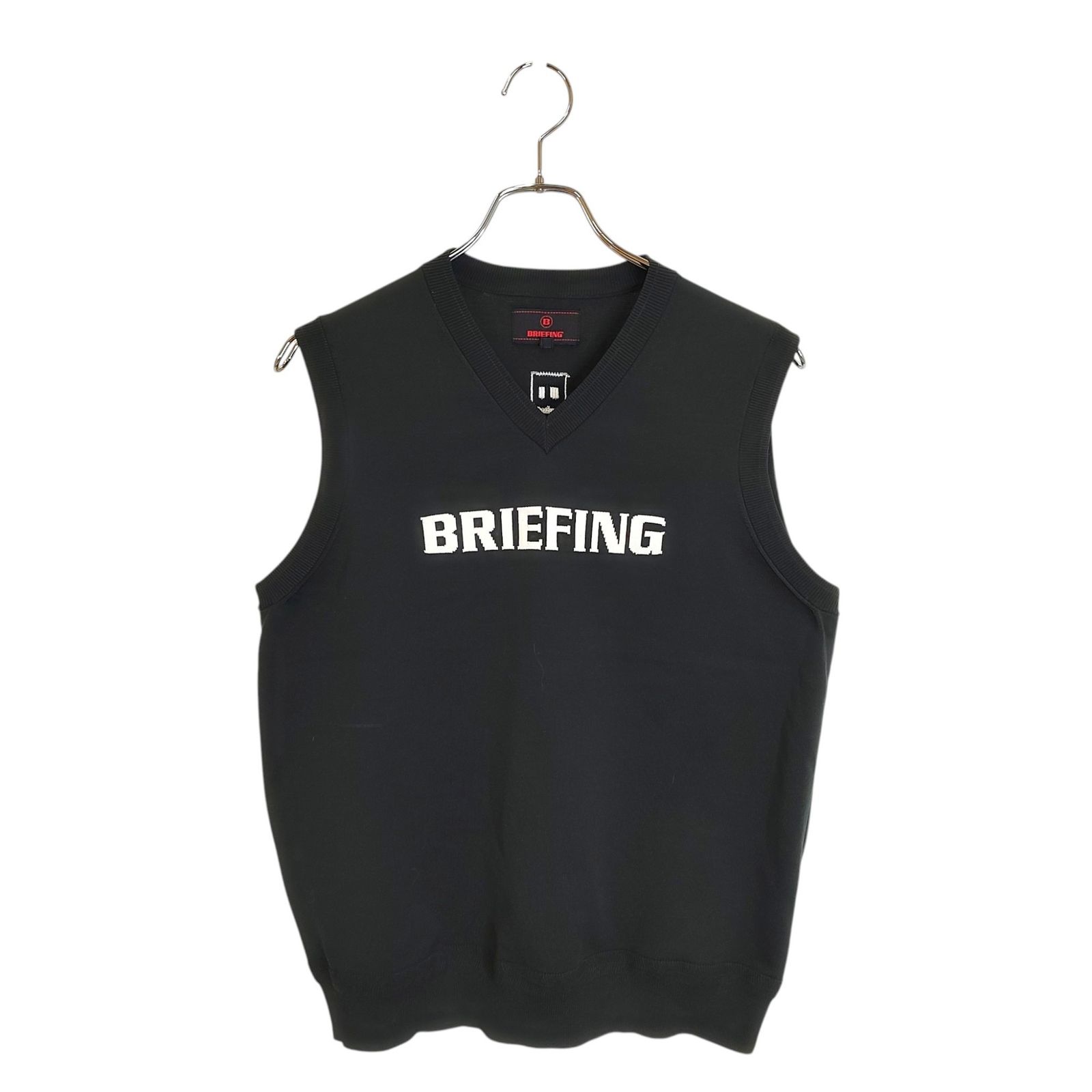 BRIEFING GOLF Vネック ニットベスト ブラック ゴルフウェア BRIEFING GOLF ブリーフィングゴルフ 25SS Vネック ニット ベスト