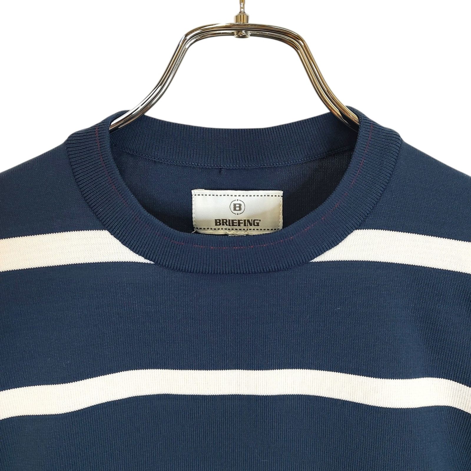 BRIEFING GOLF ブリーフィングゴルフ 23SS WR STRIPE CREW NECK KNIT