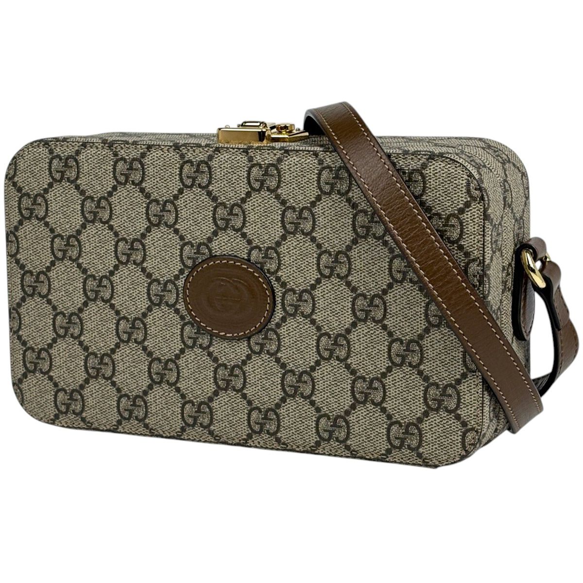 グッチ GUCCI GG柄 ショルダーバッグ コーティングキャンバス ブラウン 723129 レディース 【中古】