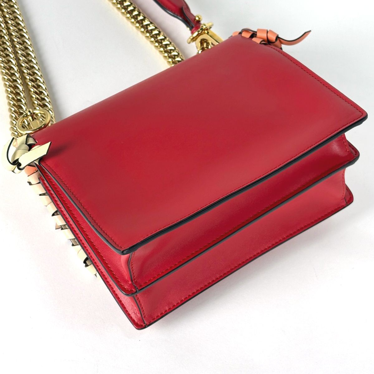 フェンディ FENDI キャナイ スモール チェーンショルダーバッグ レザー
