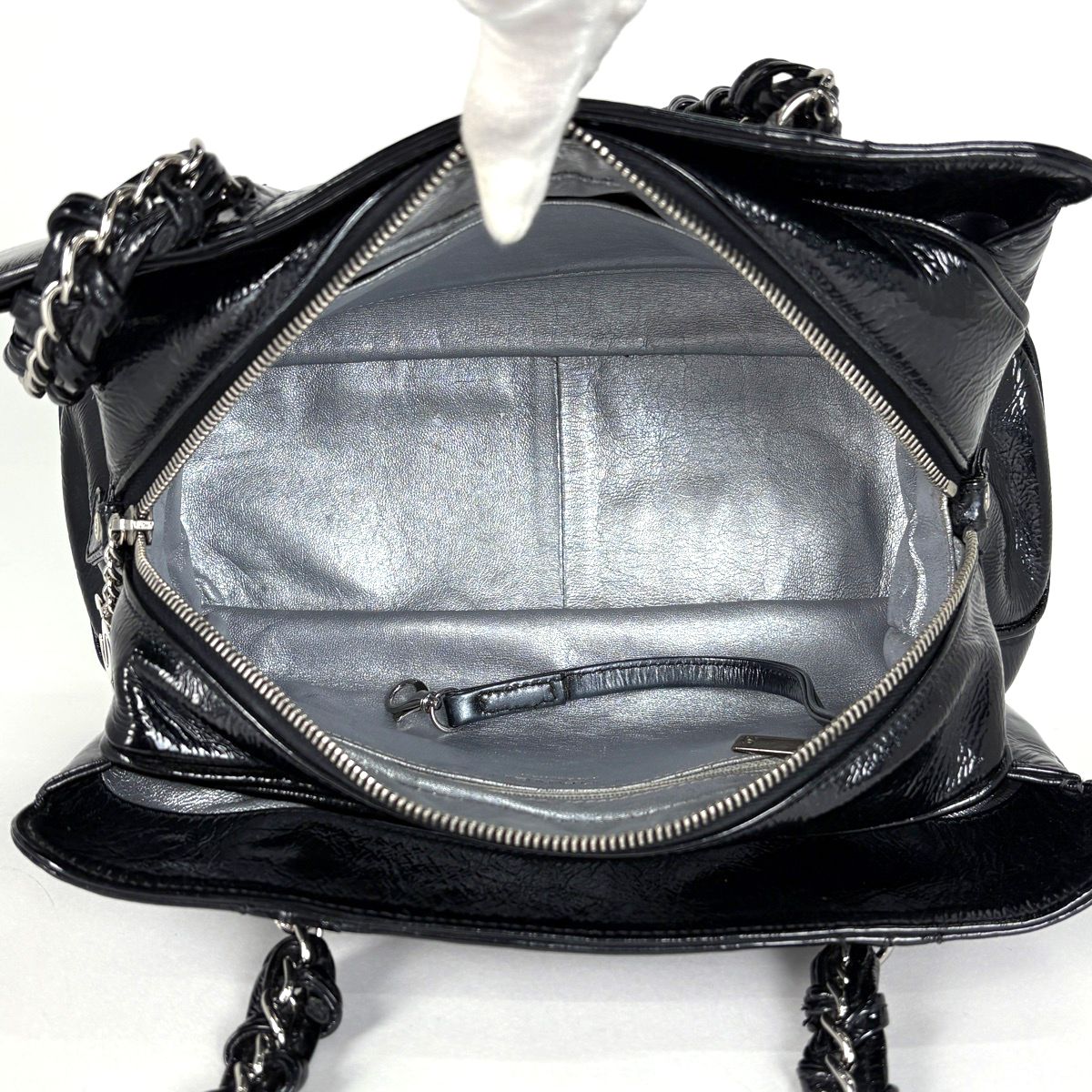 シャネル CHANEL ココマーク チェーン ショルダーバッグ エナメル