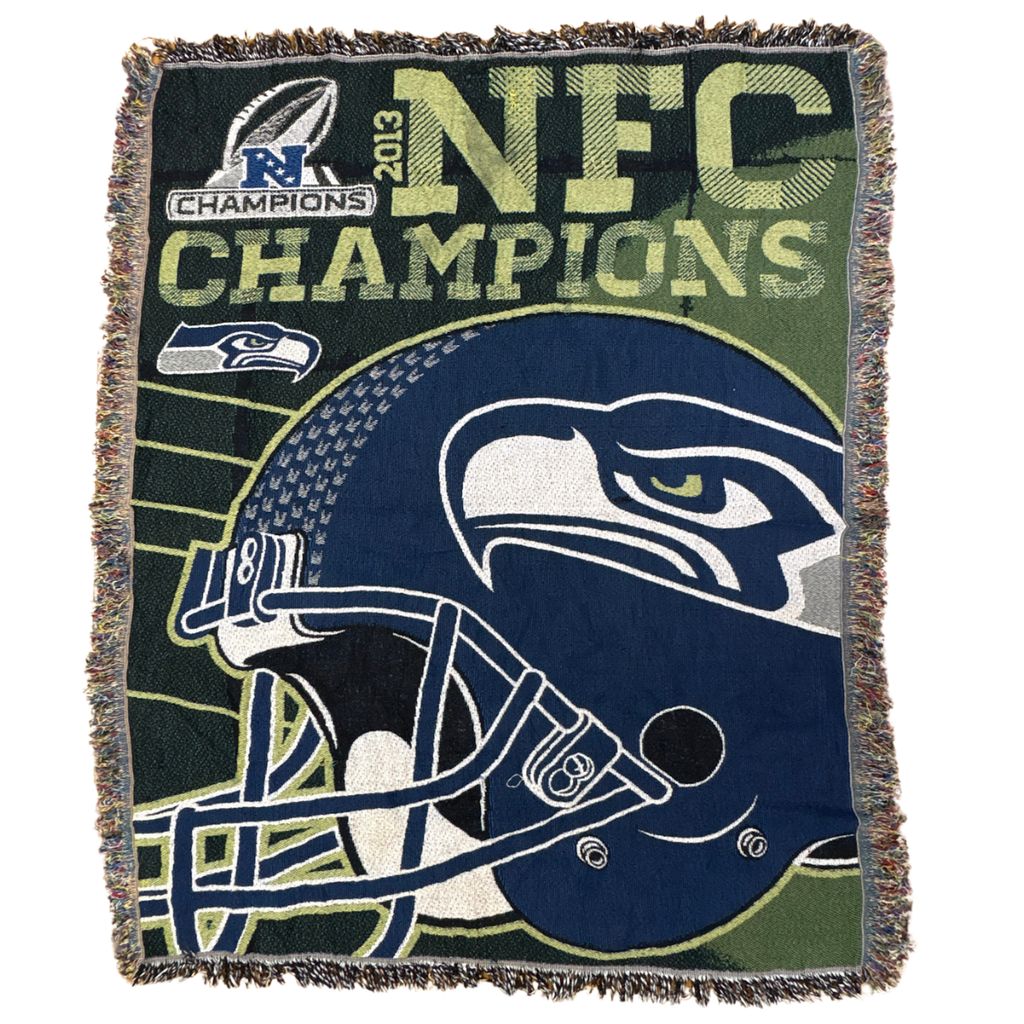 vintageラグ ブランケット マルチカバー タペストリー シアトルシーホークス Rug Blanket NFC Seattle Seahawks 3402