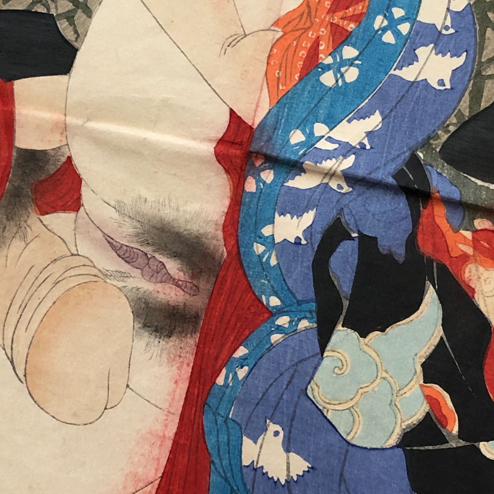 春画　浮世絵 木版画 春画 彩色木版刷 1枚」 ☆浮世絵/錦絵/木版画/江戸/明治/大正/和本/艶