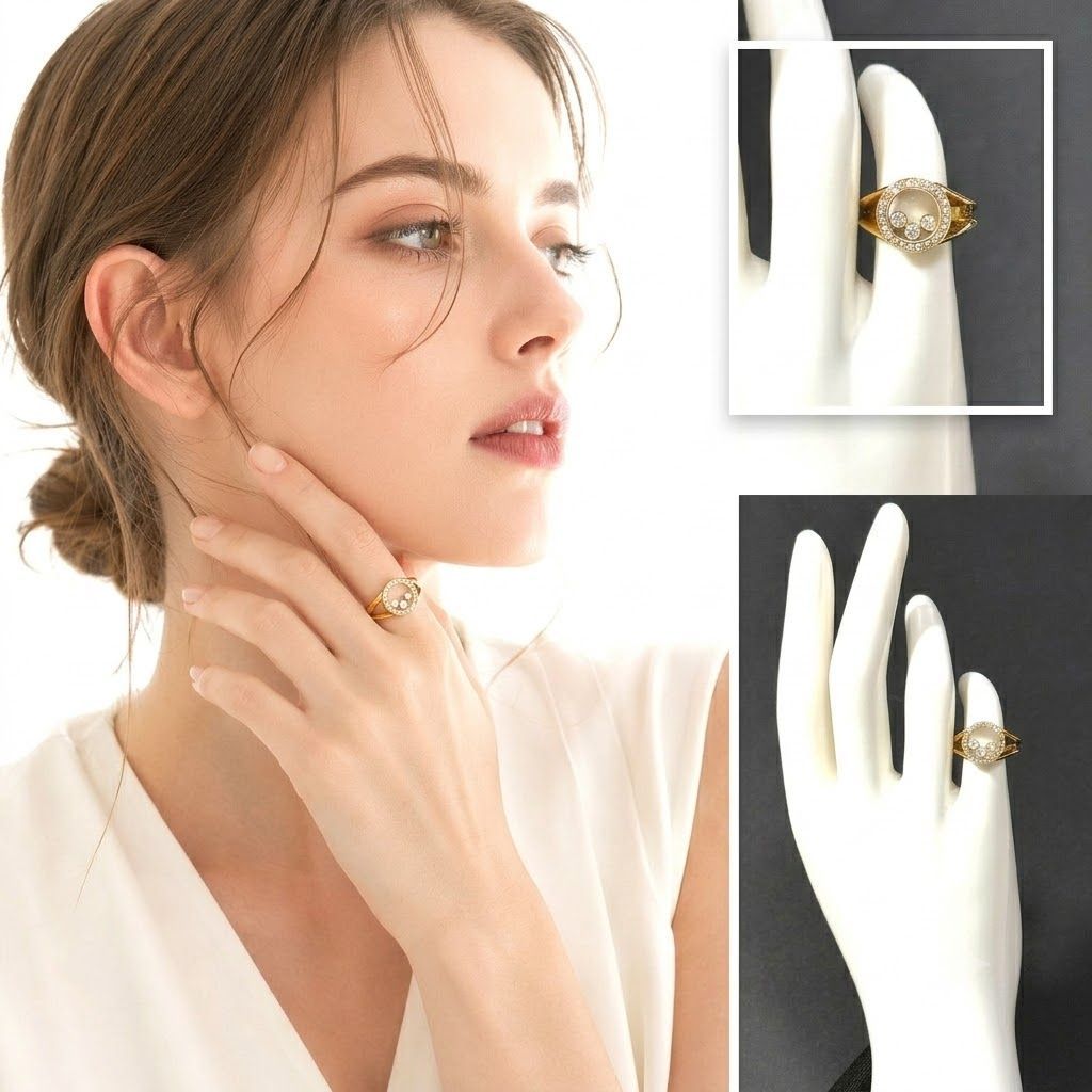 Chopard ショパール ハッピーダイヤモンド アイコン リング K18