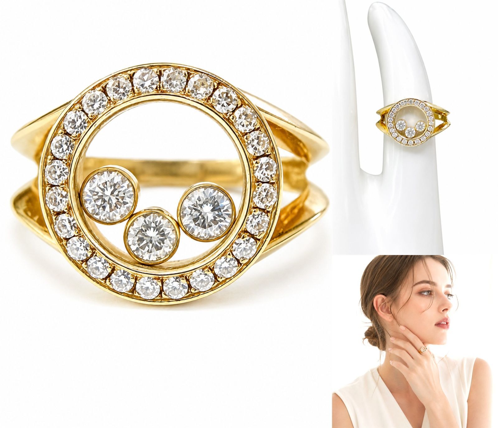 Chopard ショパール ハッピーダイヤモンド アイコン リング K18