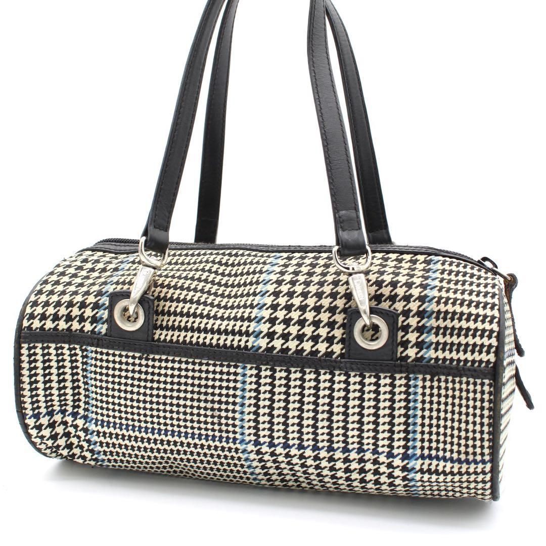 良品】LAURENRALPHLAUREN 千鳥格子 ミニボストンバッグ 黒色 - メルカリ