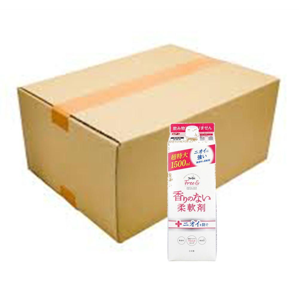 ファーファ フリー＆(フリーアンド) 香りのない柔軟剤 無香料 詰替用 1500mL ニオイに強い無香料の柔軟剤！×18個【1070円/個】