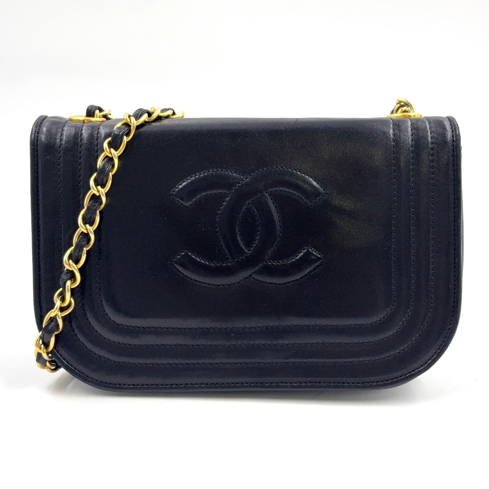 新着】CHANEL ココマーク ステッチ チェーン シリアル番号0番台 レザー