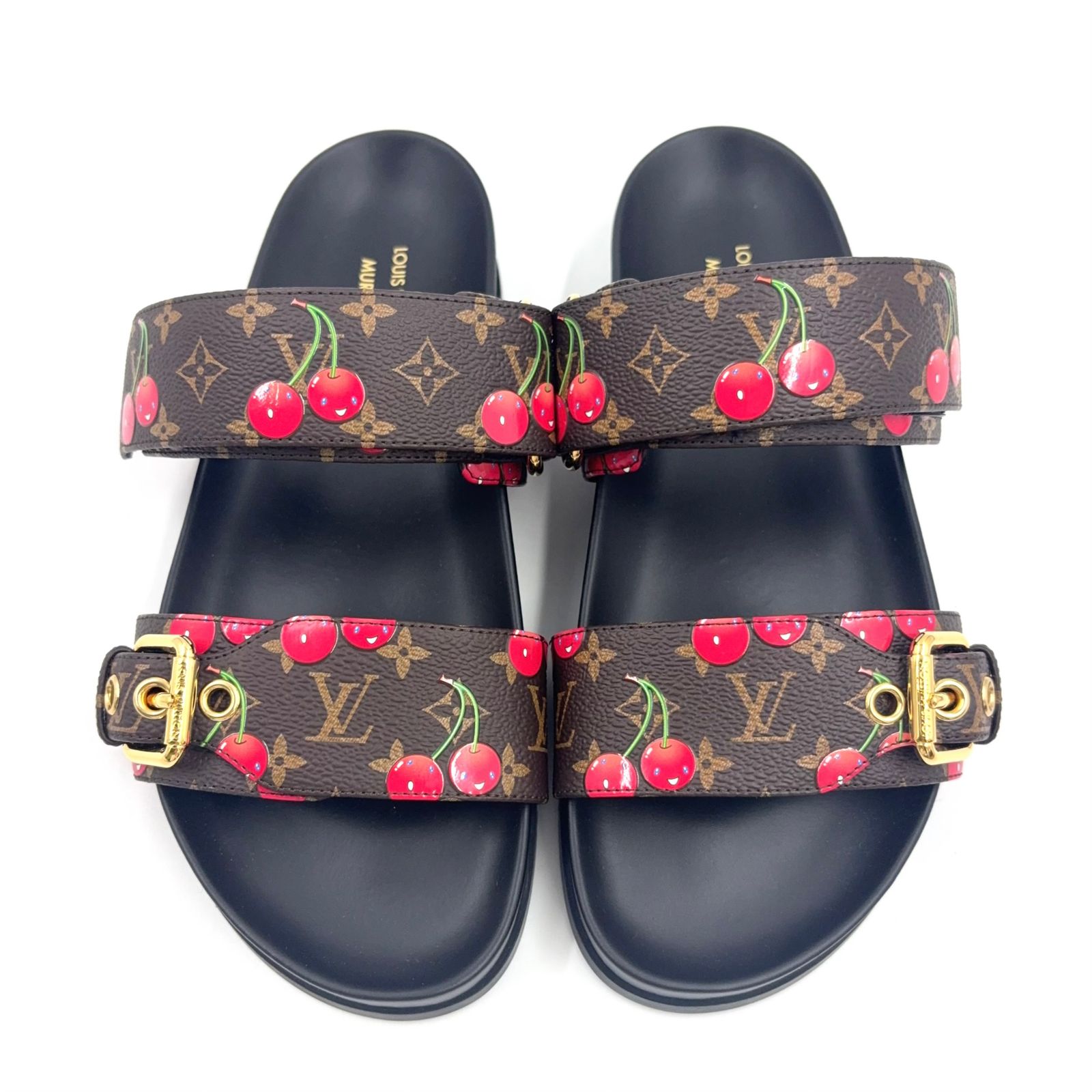 LOUIS VUITTON LV × TM ボンディアライン ミュール レザー、PVC