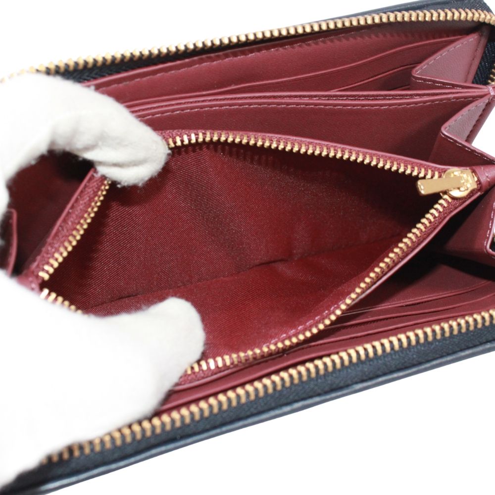 新着】COACH アコーディオン ジップウォレット レザー、キャンバス