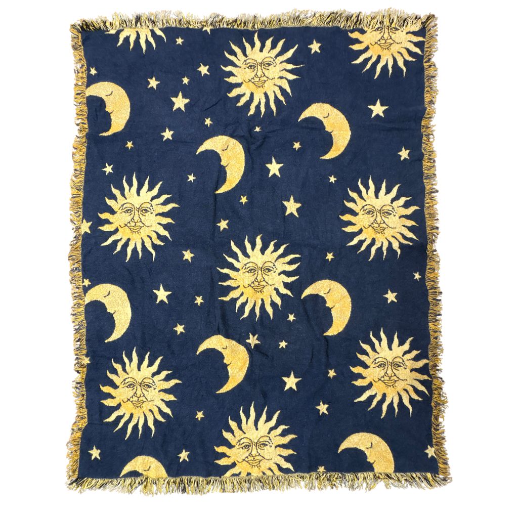 vintageラグ ブランケット マルチカバー タペストリー 太陽 月 天体 ボヘミアン 宇宙 Rug Blanket Sun Moon 3429 8,760円
