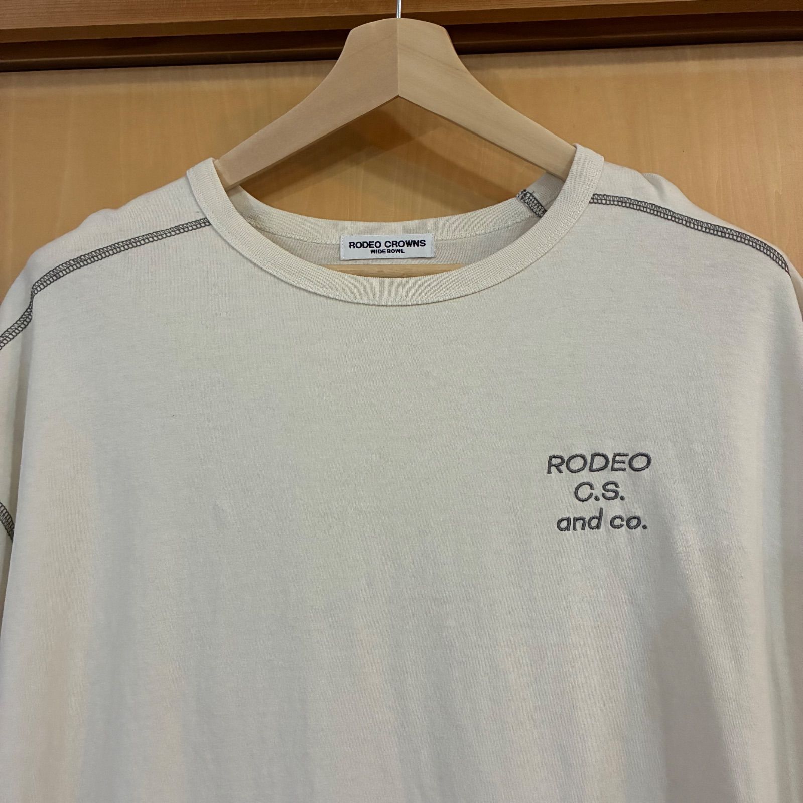 RODEO CROWNS WIDE BOWL ロデオクラウンズ アイボリー Tシャツ 
